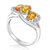 1 cttw Citrine Ring .925 Sterling Silver With Rhodium Plating Oval Shape 6 x 4 mm