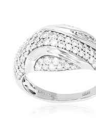 1 Cttw Diamond Engagement Ring For Women, Round Lab Grown Diamond Ring In 0.925 Sterling Silver, Prong Setting - Silver