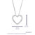 1 Cttw Diamond Pendant Necklace For Women, Lab Grown Diamond Heart Pendant Necklace In .925 Sterling Silver with Chain, Size 2/3"