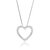 1 Cttw Diamond Pendant Necklace For Women, Lab Grown Diamond Heart Pendant Necklace In .925 Sterling Silver with Chain, Size 2/3" - Sterling Silver