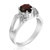 1 cttw Heart Shape Garnet Ring In .925 Sterling Silver With Rhodium Plating - Sterling Silver