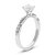 1 Cttw Round Lab Grown Diamond Engagement Ring 11 Stones 14K White Gold Prong Set 3/4"