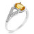 1.20 Cttw Citrine Ring .925 Sterling Silver With Rhodium Oval Shape 8x6 MM - Silver