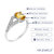 1.20 Cttw Citrine Ring .925 Sterling Silver With Rhodium Oval Shape 8x6 MM