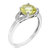 1.20 Cttw Lemon Quartz Ring .925 Sterling Silver With Rhodium Round Shape 7x5 MM - Silver