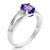 1.20 Cttw Purple Amethyst Ring .925 Sterling Silver With Rhodium Oval 8x6 mm - Silver
