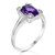 1.20 cttw Purple Amethyst Ring Solitaire Oval .925 Sterling Silver 9 x 7 MM - Silver