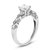 1.50 Cttw Round Lab Grown Diamond Engagement Ring 25 Stones 14K White Gold Prong Set 3/4 Inch