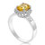1.60 Cttw Citrine Ring .925 Sterling Silver With Rhodium Plating Filigree Oval