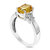 1.60 Cttw Citrine Ring .925 Sterling Silver With Rhodium Plating Oval Shape - width 9 mm