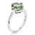 1.70 Cttw Green Amethyst Ring .925 Sterling Silver With Rhodium Oval 10x8 MM - Silver