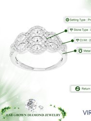 2/3 Cttw Diamond Engagement Ring For Women, Round Lab Grown Diamond Ring In 0.925 Sterling Silver, Prong Setting