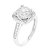 3/4 Cttw Diamond Engagement Ring For Women, Round Lab Grown Diamond Ring In 0.925 Sterling Silver, Prong Setting,  Width 12 MM