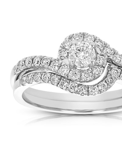 Vir Jewels 3/4 cttw Diamond Prong Set Wedding Engagement Ring Set 14K White Gold Bridal product