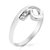 Cubic Zirconia Ring .925 Sterling Silver With Rhodium Plating Round Shape - Silver