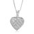 Pendant Necklace, CZ Heart Pendant Necklace For Women In .925 Sterling Silver With 18" Chain - Silver