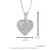 Pendant Necklace, CZ Heart Pendant Necklace For Women In .925 Sterling Silver With 18" Chain