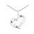 Pendant Necklace, Heart Shape Purple CZ Pendant Necklace For Women In .925 Sterling Silver With 18" Chain