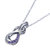 Pendant Necklace, Purple CZ Knot Pendant Necklace For Women In .925 Sterling Silver With 18" Chain