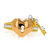 Yellow Gold Plated Over Sterling Silver Fashion Heart With Lock And Key Ring