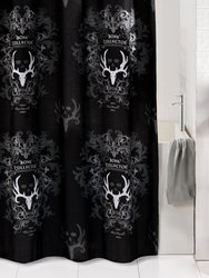 Black Shower Curtain, Measure 72" X 72" Inch, Fabric Shower Curtain for Bathroom, Stalls, and Bathtubs, Easy Care, Machine Washable Bath Curtain