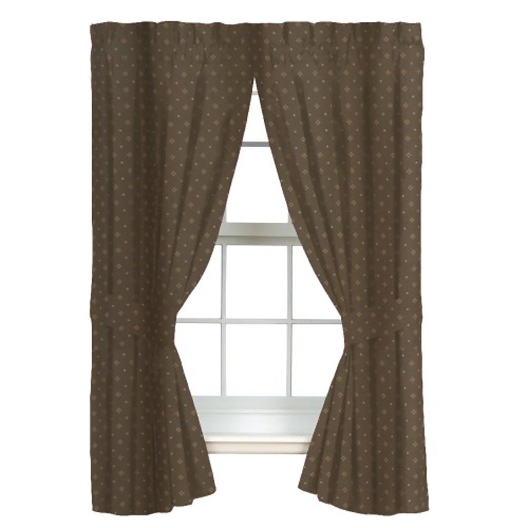 Blue Ridge Trading Whitetail Dreams, Nature Design 42" x 87'' Inches, Perfect Animal Themed Drapes for Bedroom, Kitchen, Living Room & Farmhouse - Dark Brown