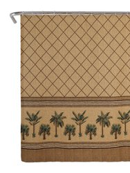 Kona Tropical Shower Curtain for Bathroom, 72" x 72" Inches Water Resistant Curtains for Bathroom, Stalls and Bathtubs, Brown