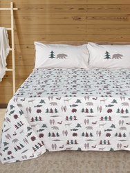 Northern Exposure Sheet Set - 4 Piece Printed Bed Sheet, Super Soft Polycotton - Easy Care Fitted, Flat Bedding Sheets & Pillowcases for Bedroom