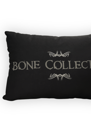 VISI-ONE Black Bone Collector Square Pillow, Black Pillow For Sofa, Bed, Couch & Chair Decoration - Black