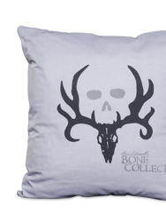 VISI-ONE Black Bone Collector Square Pillow, Black Pillow For Sofa, Bed, Couch & Chair Decoration - Gray Square