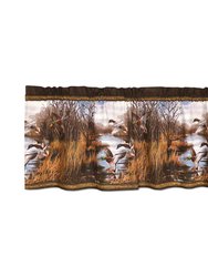 VISI-ONE Blue Ridge Trading Duck Approach Valance 21" x 63" Inches, Brown Window Treatments For Kitchen, Living Room, Indoor & Outdoor Décor 