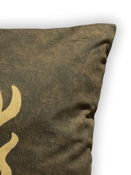 VISI-ONE Brown & Tan Bone Collector Square Pillow, 20" x 20" Inches, Rustic Cushion For Bed, Sofa, Chair and Couch
