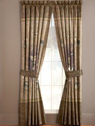 Visi-One Inc Curtains, 42" x 87" Inches With Deer Printed, Light Brown Whitetail Ridge Rod Pocket Curtains For Living Room, Farmhouse Décor - Brown