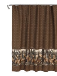 Visi-One Whitetail Dream Shower Curtain, Cotton Fabric Shower Curtains 72" x 72", Water Resistant Curtains for Bathroom, Stalls, and Bathtubs