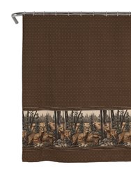 Visi-One Whitetail Dream Shower Curtain, Cotton Fabric Shower Curtains 72" x 72", Water Resistant Curtains for Bathroom, Stalls, and Bathtubs