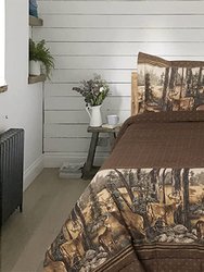 Whitetail Dream Rustic Comforter Set, Forest Theme Printed Bedding Comforters, Polycotton Fabric ,Comforter Set for Bedroom, Hunting & Farmhouse