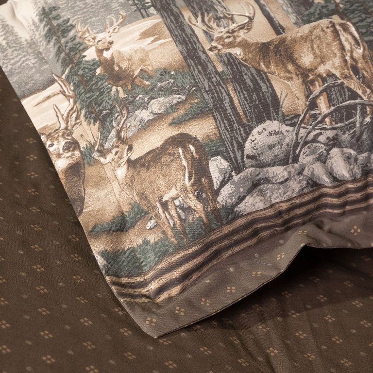 Whitetail Dream Rustic Comforter Set, Forest Theme Printed Bedding Comforters, Polycotton Fabric ,Comforter Set for Bedroom, Hunting & Farmhouse
