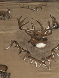 Whitetail Elk Comforter Set - 4 Piece Printed Bedding - Hunting Deer Comforter Set for Bedroom, Hunting & Outdoor & 3 Pieces for Twin
