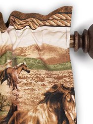 Wild Horses Valance 88" x 18'' Inches, Animal Theme Valance Curtain for Bedroom, Kitchen, Living Room & Farmhouse, Perfect for Indoor & Outdoor Décor