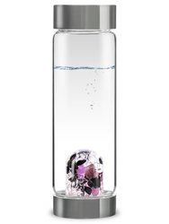 Via Guardian Crystal Water Bottle With Black Tourmaline, Amethyst & Clear Quartz