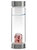 Via Love Crystal Water Bottle With Rose Quartz, Garnet and Clear Quartz
