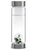Via Vitality Crystal Water Bottle With Emerald and Clear Quartz