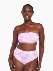 Barcelona High Waist Bottom - Magenta Tie Dye EcoTex