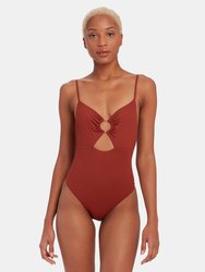 Bedette One-Piece Swimsuit  - Rust