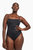 Jenna High Leg One Piece - Black EcoLux - Black EcoLux