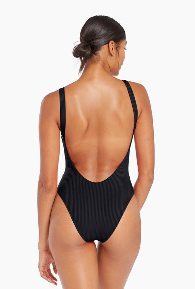 Leah One Piece - Black EcoRib