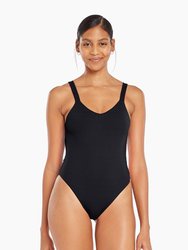 Leah One Piece - Black EcoRib - Black Ecorib