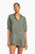 Playa Linen Short Romper -  EcoLinen Agave