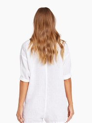 Playa Romper - EcoLinen White