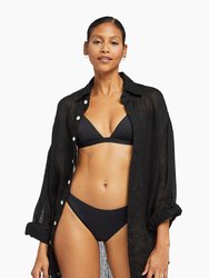 Playa Shirt - EcoLinen Gauze Black - Ecolinen Gauze Black